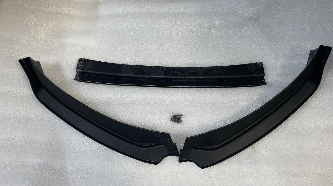 17-18 HYUNDAI ELENTRA 3PC WITH VERTICAL STABLIZERS GLOSSY FRONT BUMPER LIP