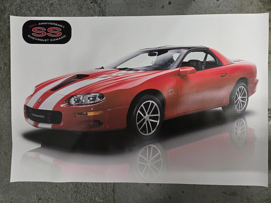 35th Anniversary Red Camaro Poster