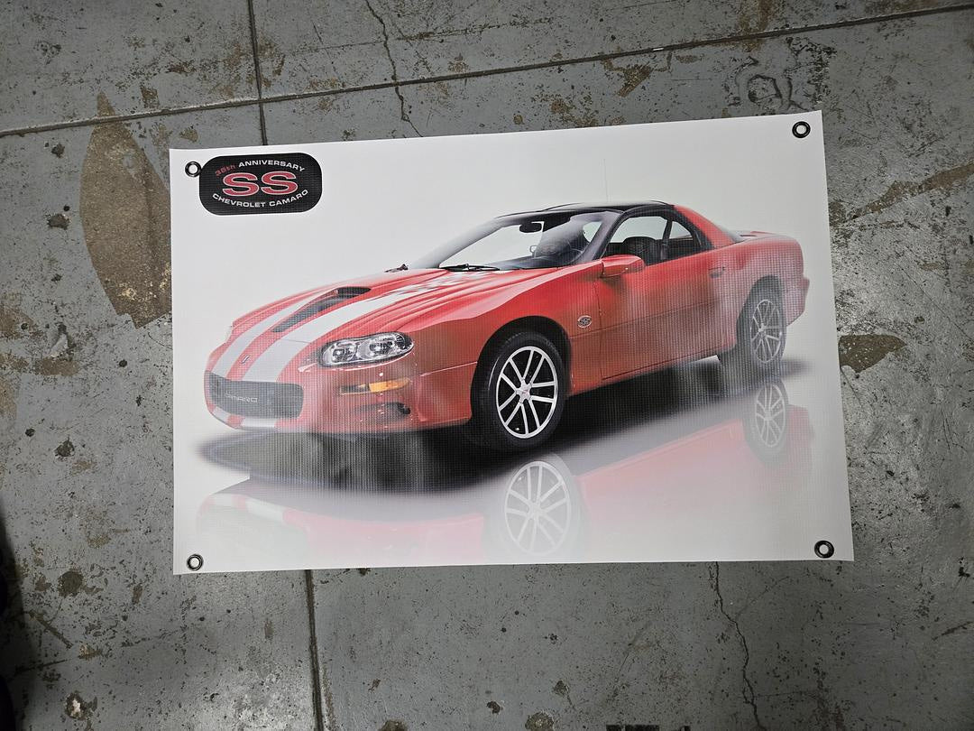 35th Anniversary Red Camaro Poster