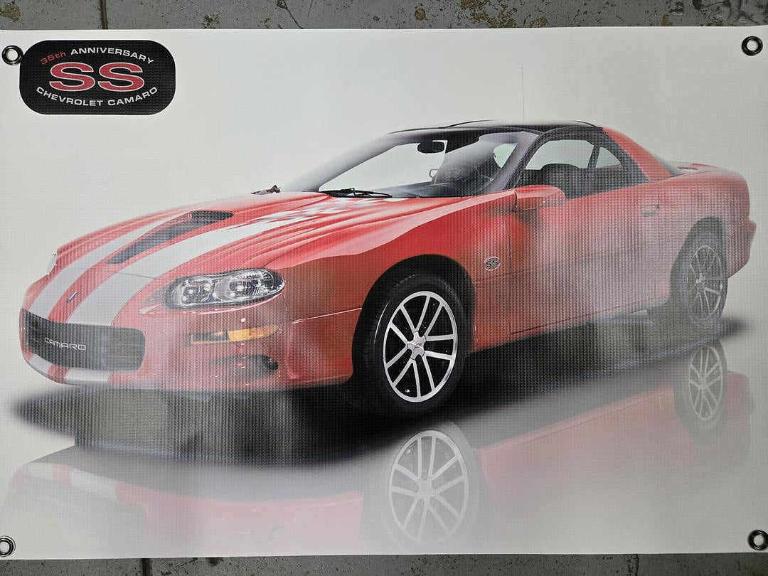 35th Anniversary Red Camaro Poster
