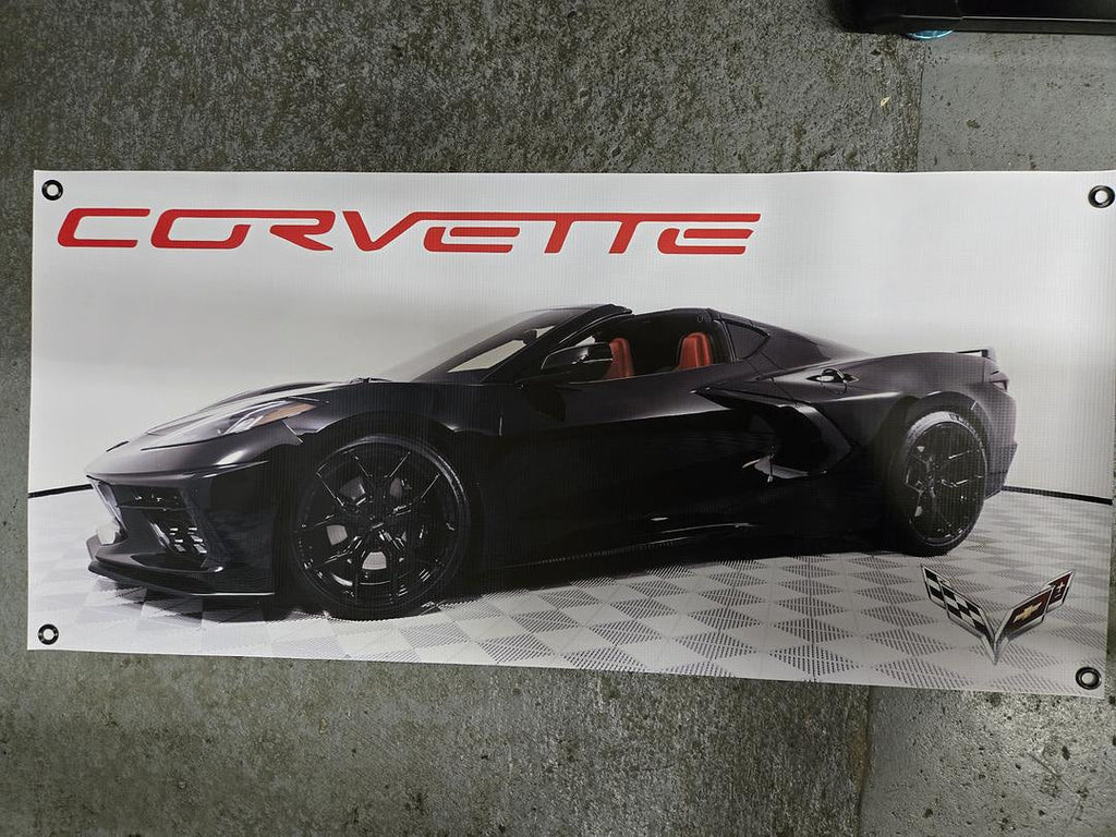 Corvette C8 Poster - Black