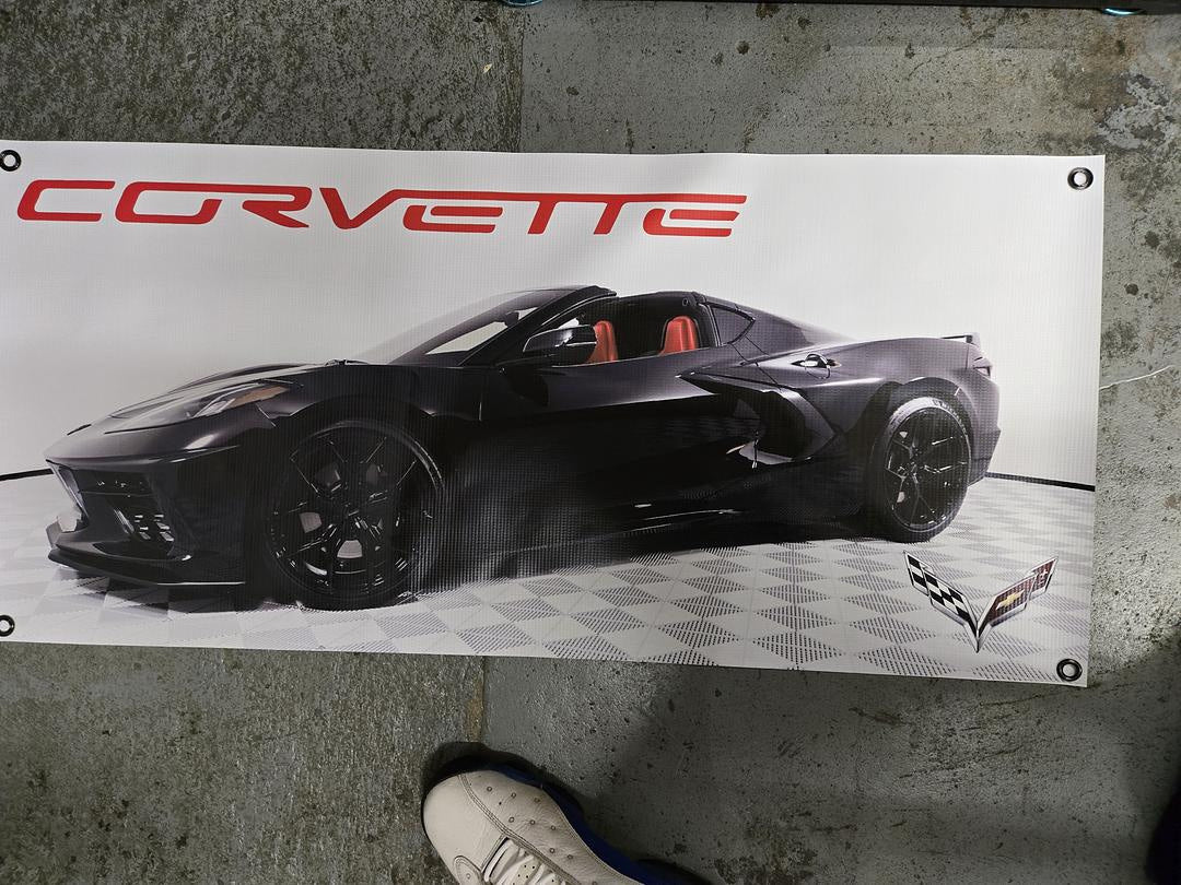 Corvette C8 Poster - Black