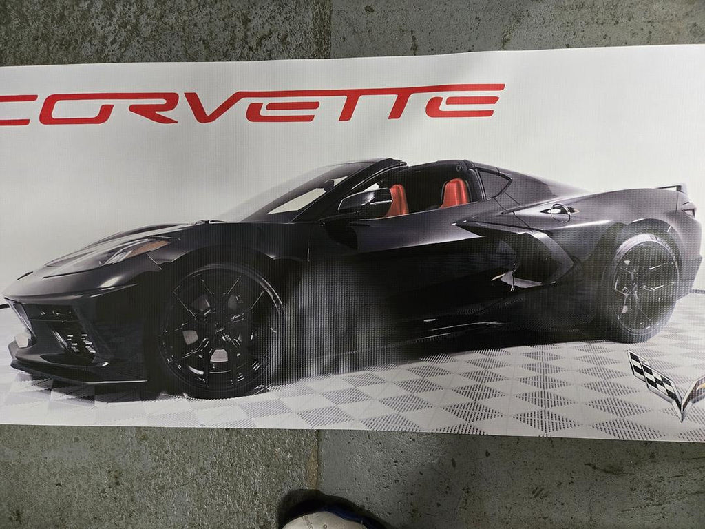 Corvette C8 Poster - Black
