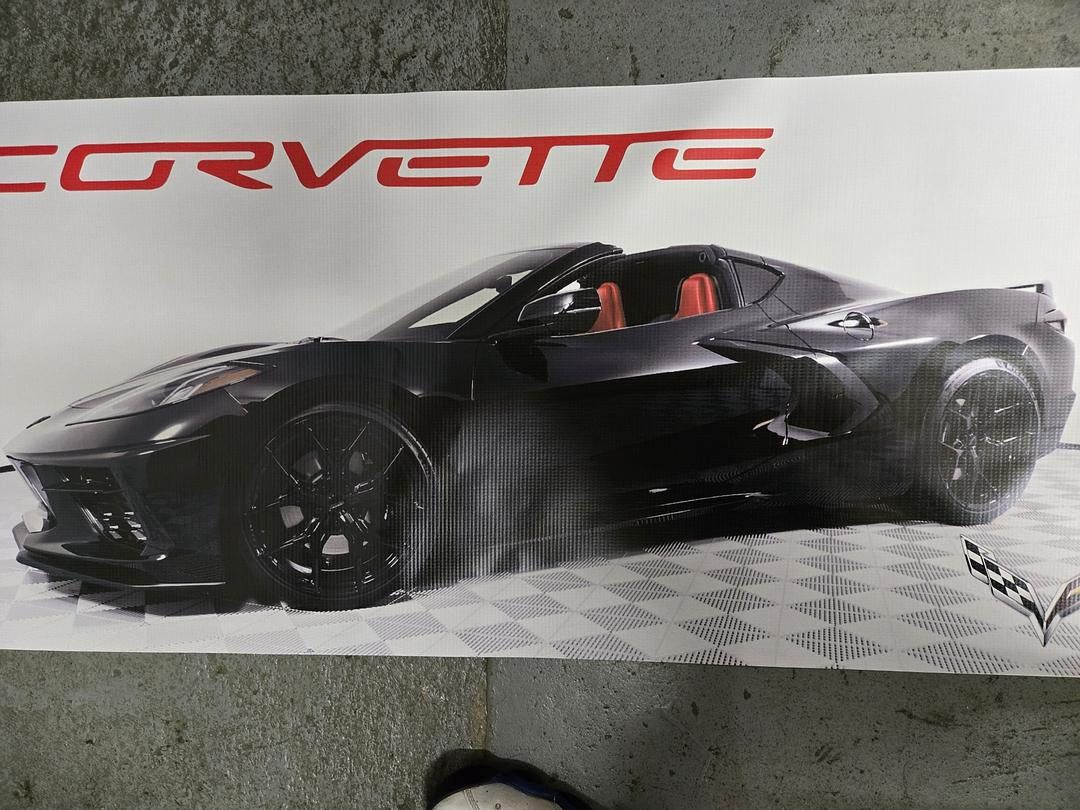 Corvette C8 Poster - Black