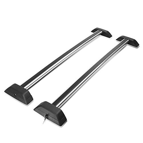 ALUMINUM ROOF RACK CROSS BARS W/ LOCK KEYS COMPATIBLE WITH 06-10 HUMMER H3/H3T, 150LB LOAD CAPACITY , BLACK
