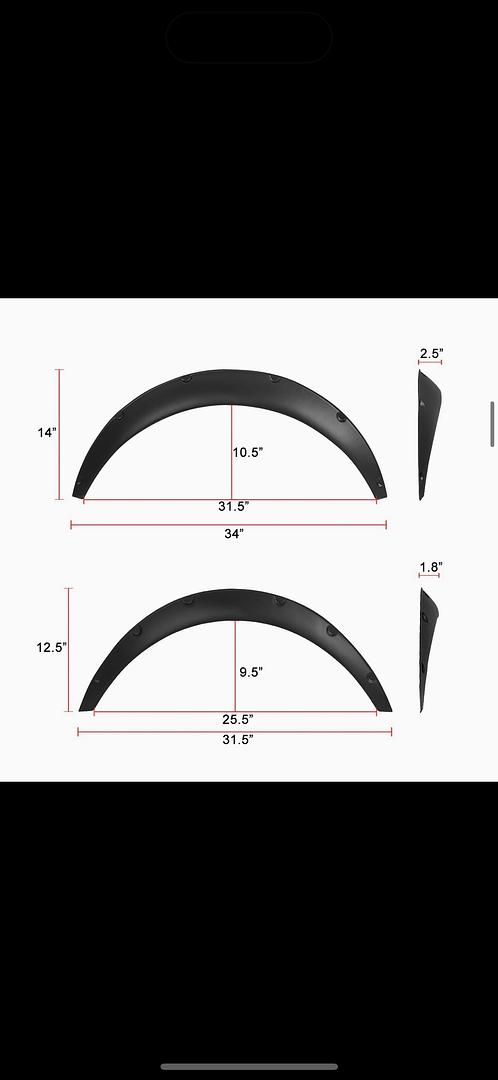 4PC WHEEL FENDER FLARES [REAR WHEEL DRIVE MODELS]BLACK