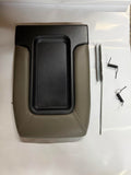 Center Console Lid Kit Arm Rest Latch Compatible with 01-06 Silverado/Sierra,Dark Grey