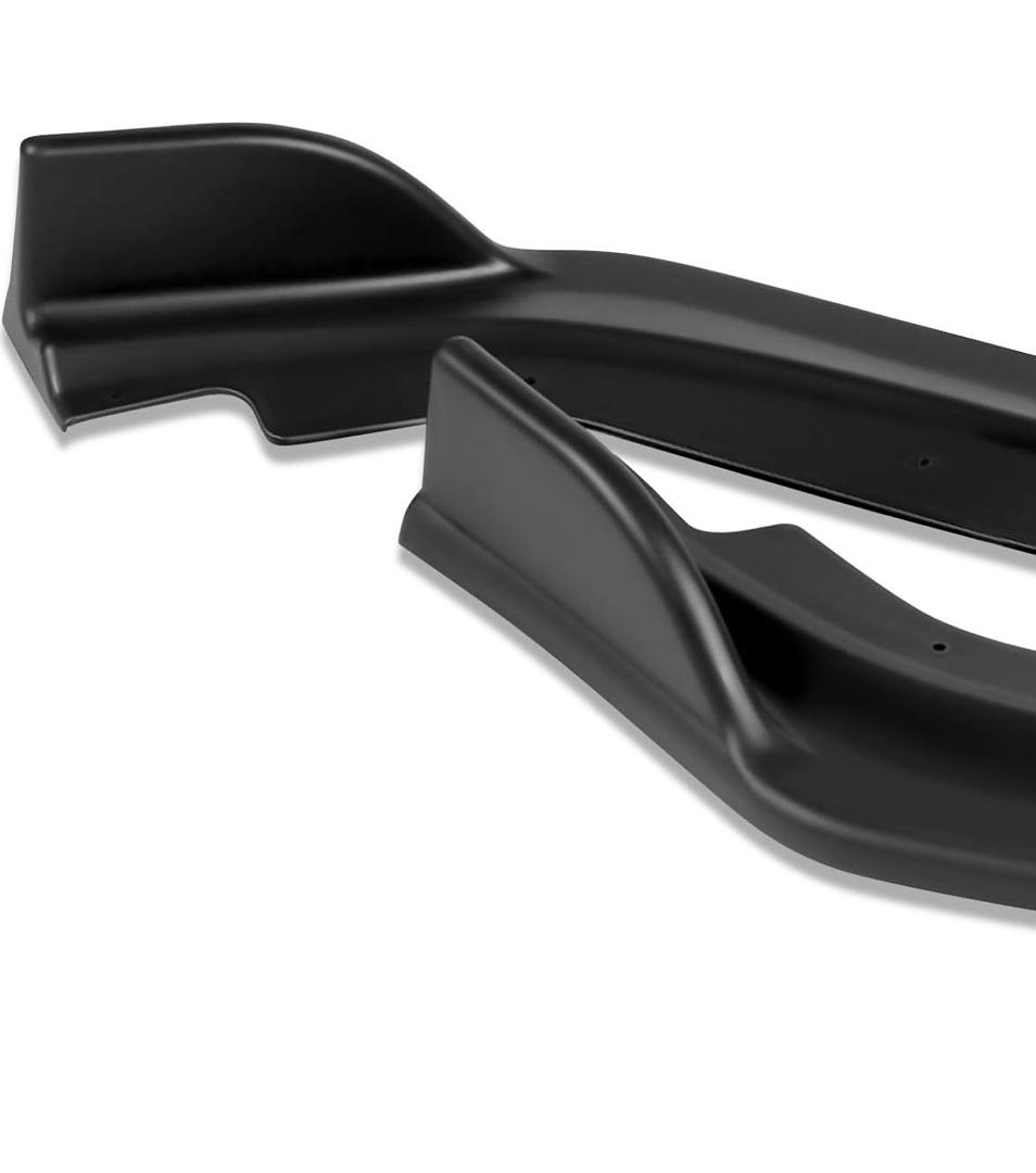 17-20 INFINITI Q60 COUPE FRONT BUMPER LIP V-STYLE MATTE BLACK FINISH