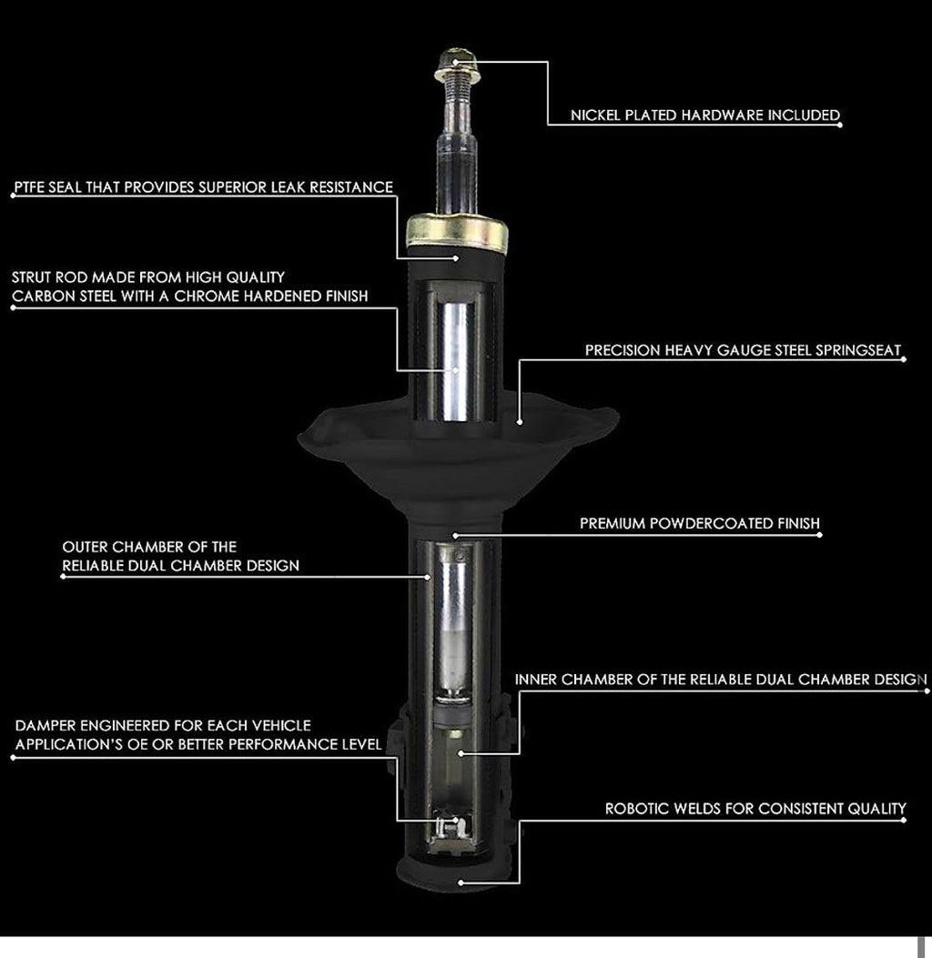 SINGLE FRONT ASSEMBLED SHOCK+SPRING [FOR 97-01 CAMRY V6]