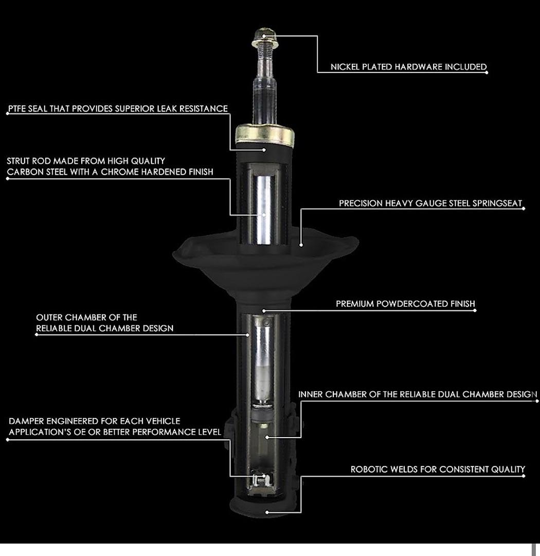 SINGLE FRONT ASSEMBLED SHOCK+SPRING [FOR 97-01 CAMRY V6]