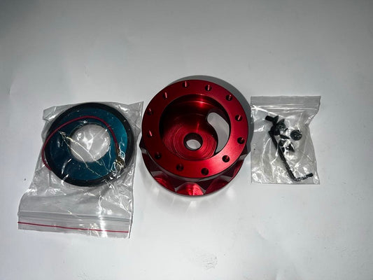 J2 ALUMINUM RED GEAR STYLE 6-BOLT WHEEL HUB ADAPTER FOR 10-17 KIA FORTE KOUP RX7 RX8 MIATA