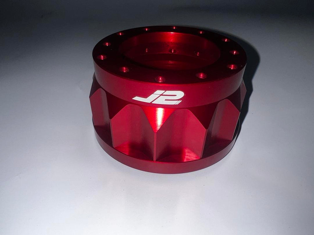 J2 ALUMINUM RED GEAR STYLE 6-BOLT WHEEL HUB ADAPTER FOR 10-17 KIA FORTE KOUP RX7 RX8 MIATA