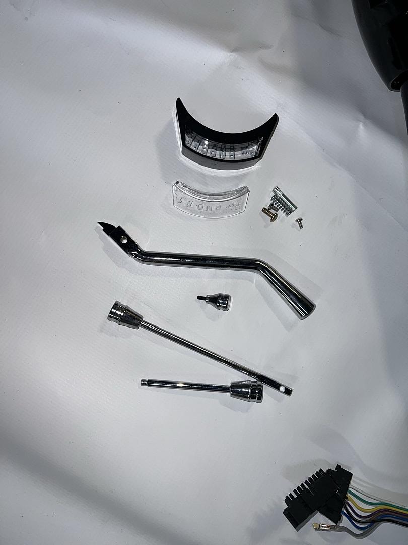 28 Inches Hot Rod Tilt Auto Automatic Style Steering Column Shifter Compatible with Chevy GM 55-59, Powdercoated Black
