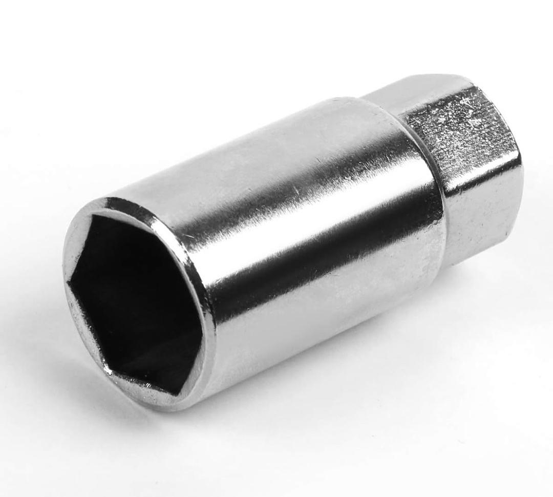 7075 ALUMINUM BLUE M12 X 1.5 20PCS L: 44MM OPEN END LUG NUT W/SOCKET ADAPTER