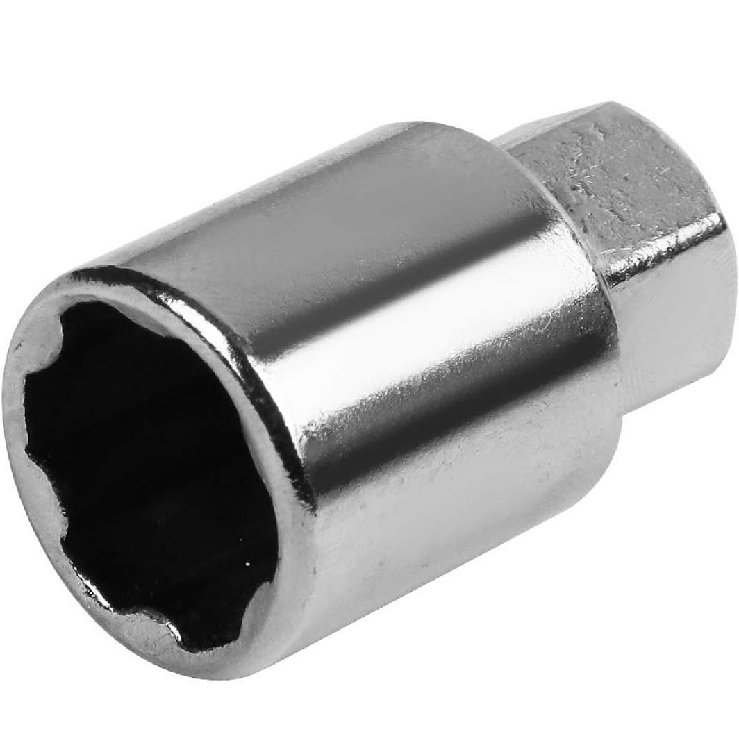20PCS M12 X 1.25 7075-T6 ALUMINUM 50MM OPEN-END LUG NUT W/SOCKET KEY (BLUE)