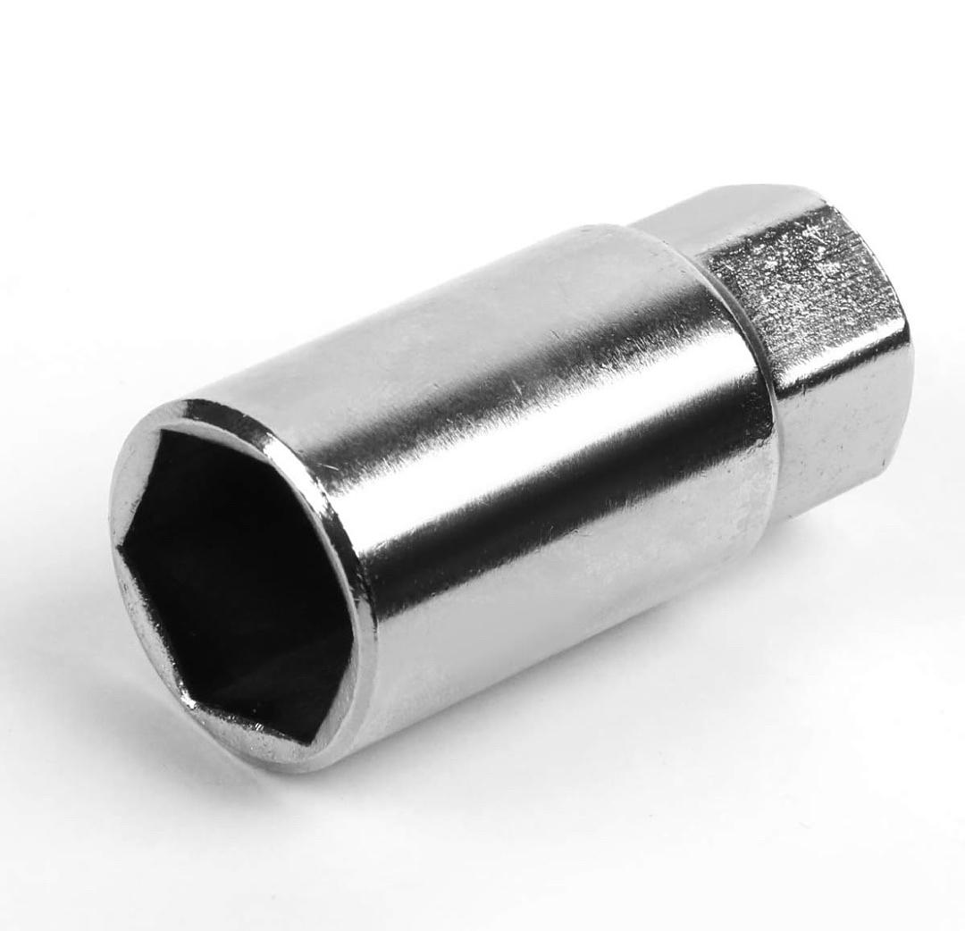 7075-T6 ALUMINUM M12 X 1.25 20PCS 35MM TALL CLOSE-END LUG NUT W/SOCKET ADAPTER BLUE