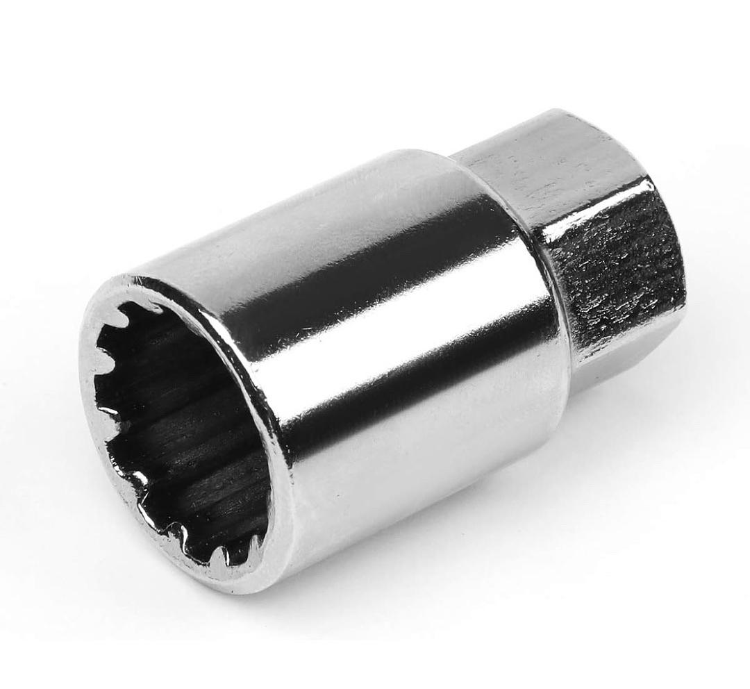7075-T6 ALUMINUM M12 X 1.25 16PCS 80MM TALL SPIKY CAP LUG NUT W / 4PCS LOCK+KEY RED
