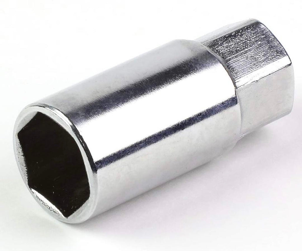 20PCS CLOSED END DESIGN M12 X 1.25 ALUMINUM ALLOY WHEEL LUG NUTS + DEEP DRIVE EXTENSION ADAPTER, 20MM OD/50MM HEIGHT (GUN METAL)
