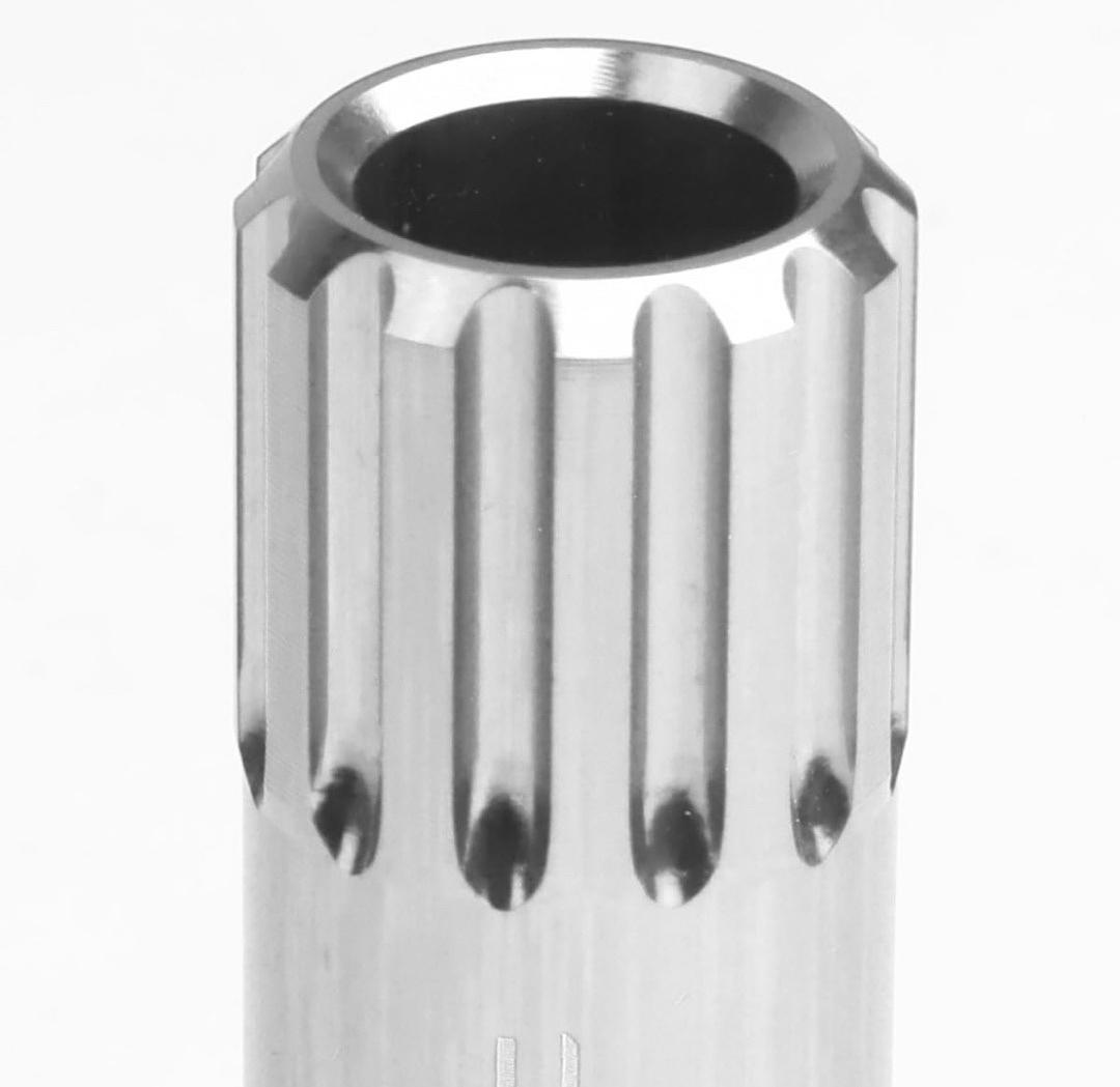 16PCS M12 X 1.5 OPEN END 20MM OD/ 60MM HEIGHT ALUMINUM ALLOY LUG NUTS + 4PCS LOCK NUT + 1PC KEY, SILVER