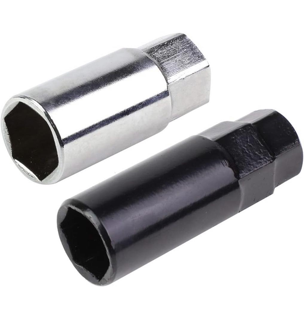 20PCS M12 X 1.5 OPEN/CLOSED END ALUMINUM ALLOY WHEEL LUG NUTS W/DEEP DRIVE EXTENSION, 23MM OD/83MM H, RED