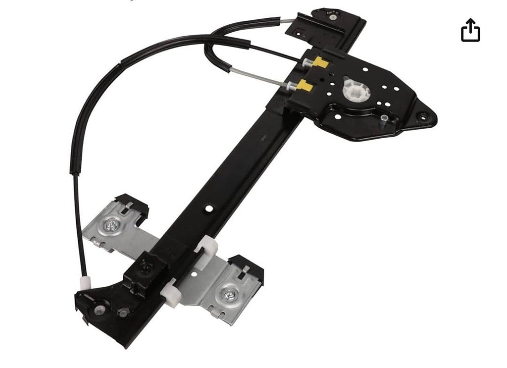 REAR LEFT DRIVER SIDE POWER WINDOW REGULATOR W/O MOTOR ASSEMBLY COMPATIBLE WITH 02-09 TRAILBLAZER/ENVOY, 04-07 RAINIER, 04-08 ASCENDER, 02-04 BRAVADA