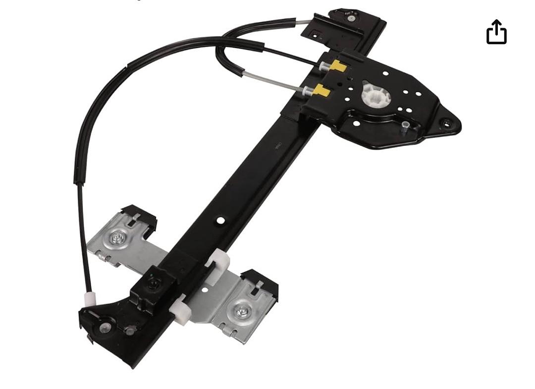 REAR LEFT DRIVER SIDE POWER WINDOW REGULATOR W/O MOTOR ASSEMBLY COMPATIBLE WITH 02-09 TRAILBLAZER/ENVOY, 04-07 RAINIER, 04-08 ASCENDER, 02-04 BRAVADA