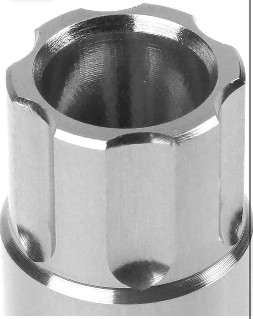 J2 ENGINEERING 7075 -T6 FORGED ALUMINUM M12X1.5 20PCS 50MM HEIGHT OPEN -END LUG NUT SET W / KEY (SILVER)