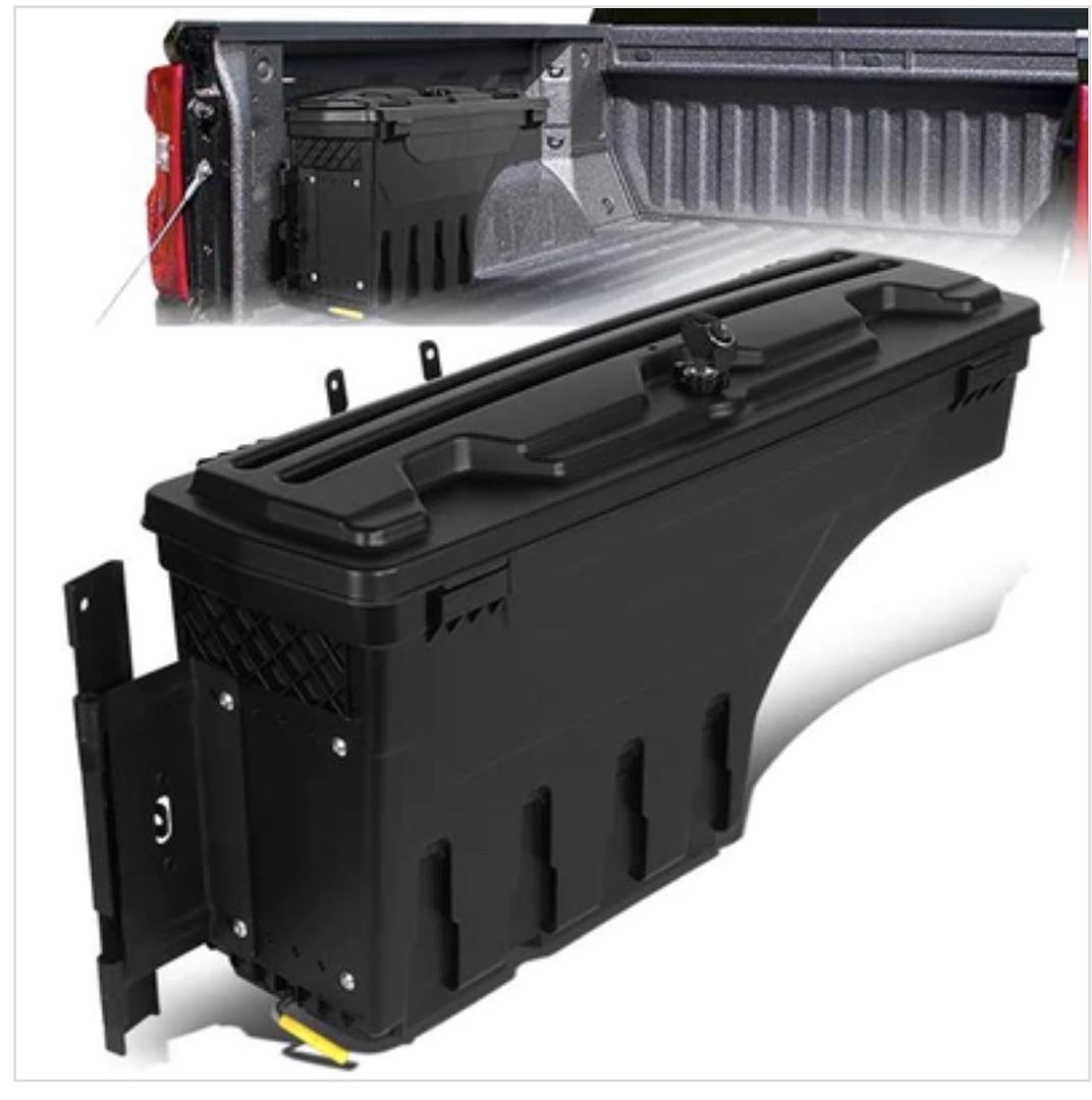 ZTL-Y-0200 17-20 FORD F250 F350 SUPER DUTY WHEEL WELL LOCKABLE TRUCK BED STORAGE TOOL BOX - LEFT/ DRIVER SIDE