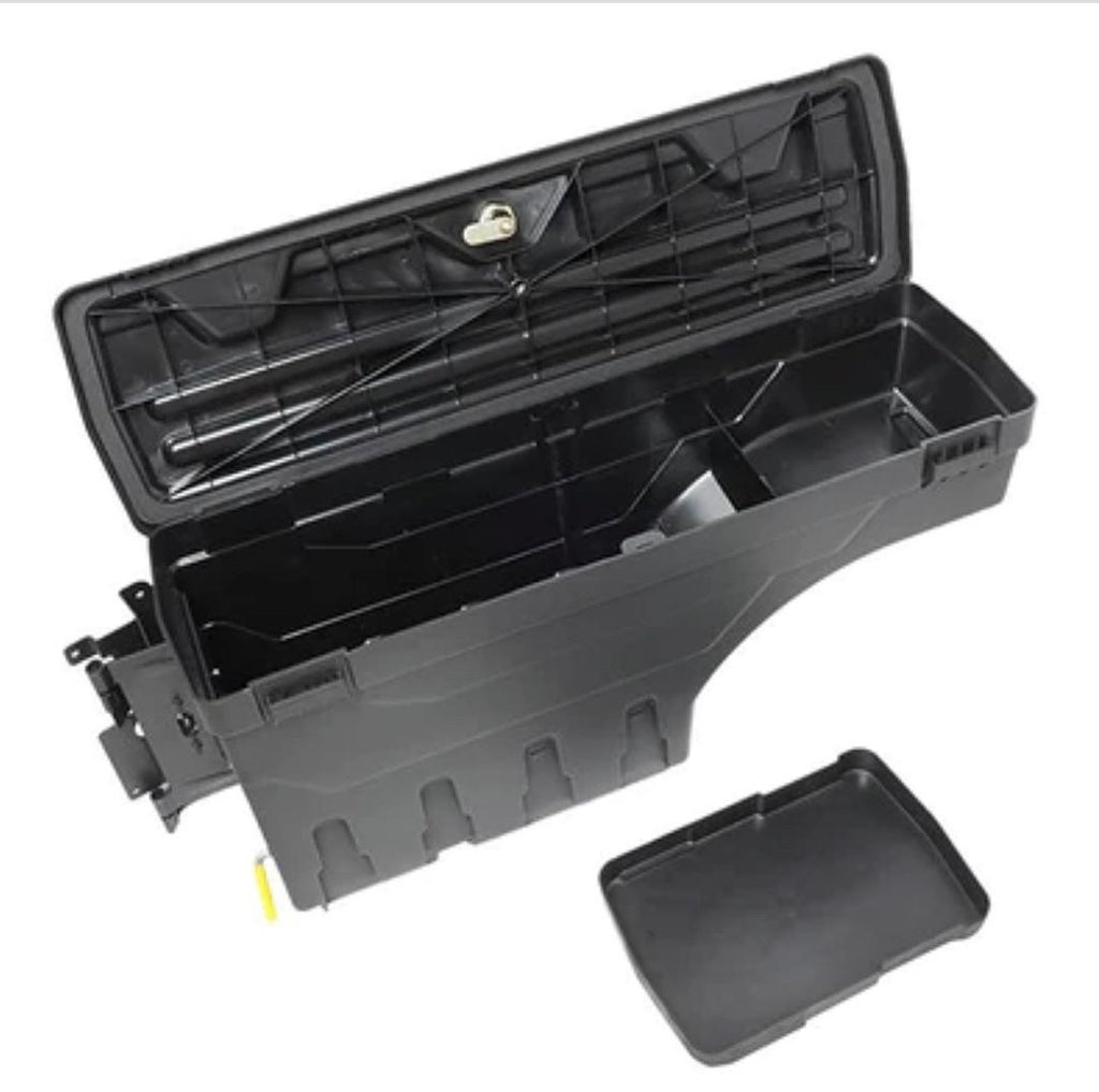 ZTL-Y-0200 17-20 FORD F250 F350 SUPER DUTY WHEEL WELL LOCKABLE TRUCK BED STORAGE TOOL BOX - LEFT/ DRIVER SIDE
