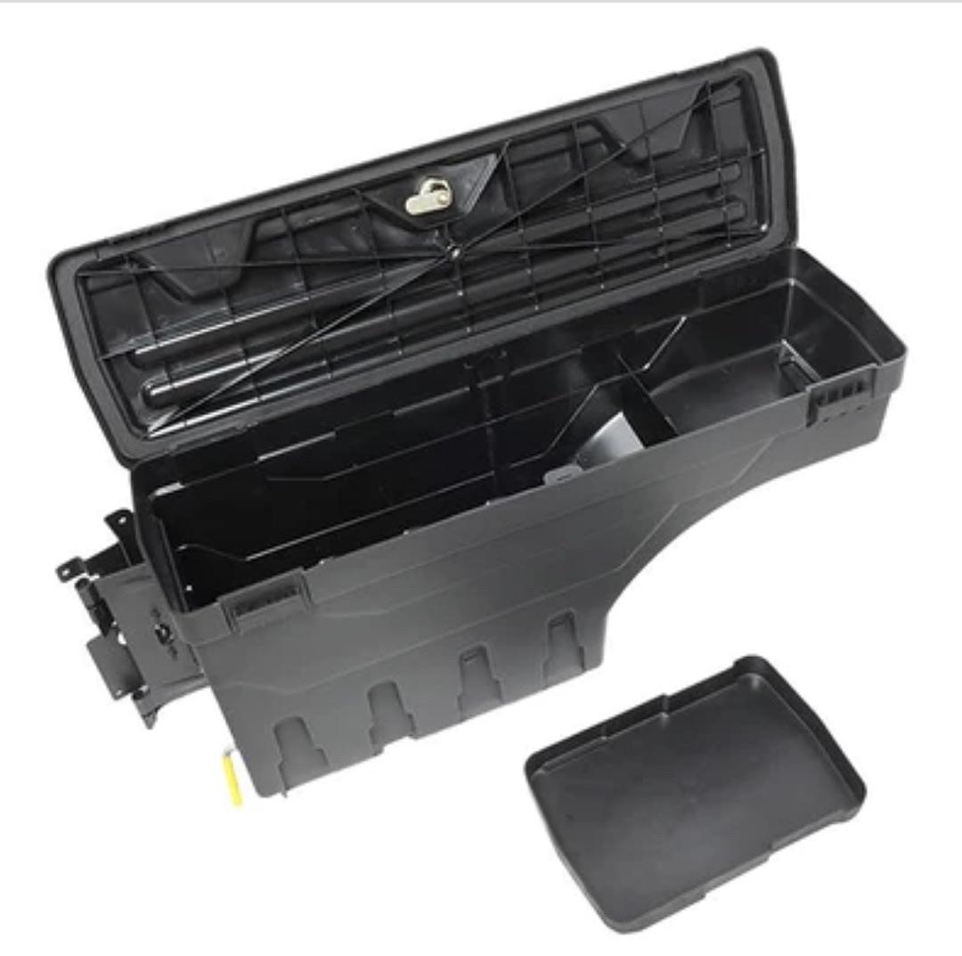 ZTL-Y-0200 17-20 FORD F250 F350 SUPER DUTY WHEEL WELL LOCKABLE TRUCK BED STORAGE TOOL BOX - LEFT/ DRIVER SIDE