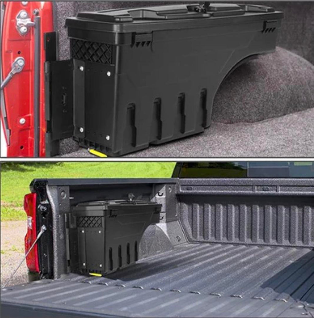 ZTL-Y-0200 17-20 FORD F250 F350 SUPER DUTY WHEEL WELL LOCKABLE TRUCK BED STORAGE TOOL BOX - LEFT/ DRIVER SIDE