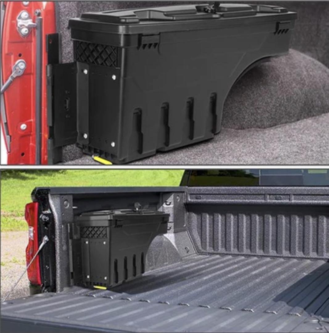 ZTL-Y-0200 17-20 FORD F250 F350 SUPER DUTY WHEEL WELL LOCKABLE TRUCK BED STORAGE TOOL BOX - LEFT/ DRIVER SIDE