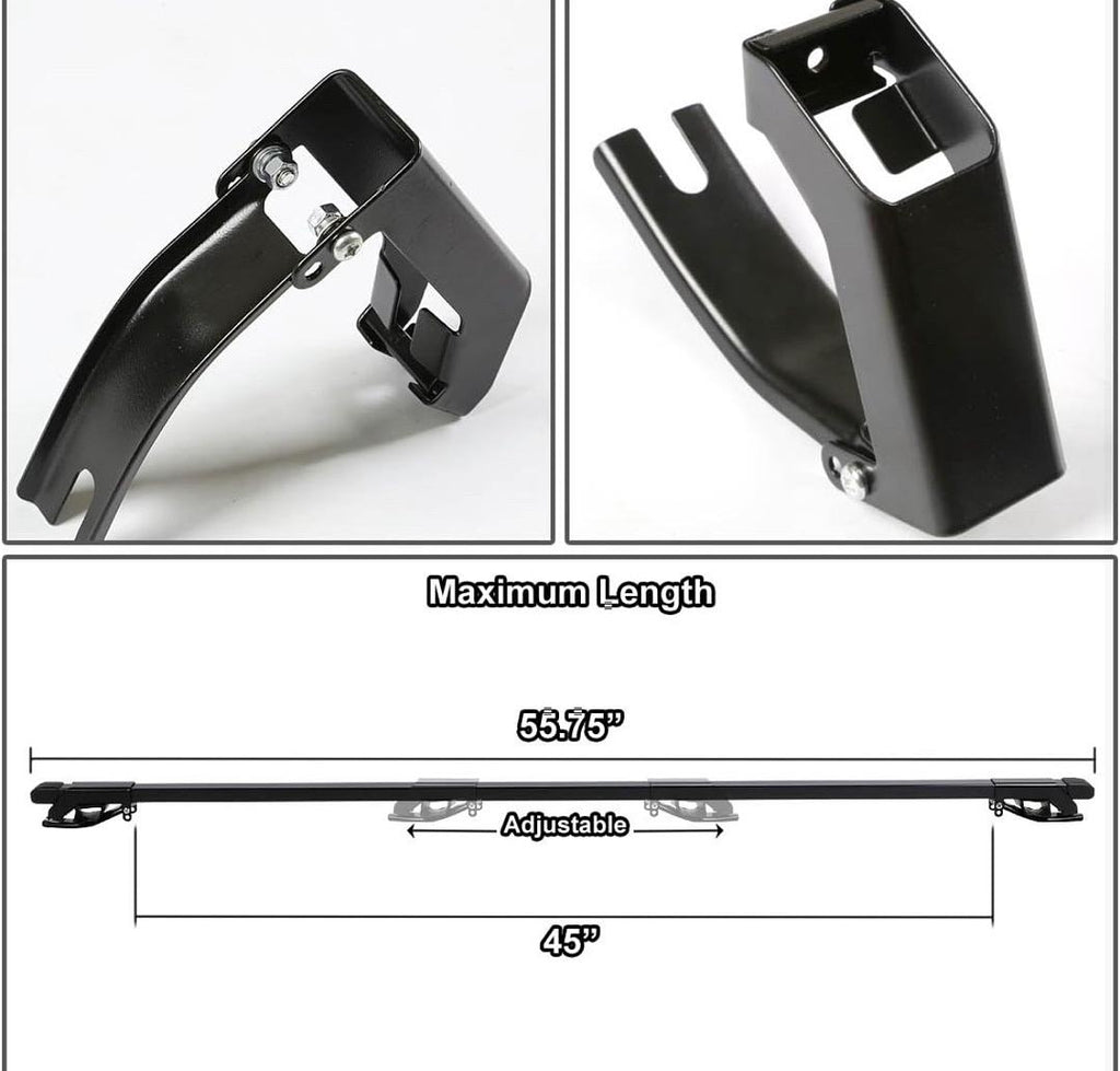 54”UNIVERSAL ALUMINUM ADJUSTABLE MOUNTING CARGO ROOF RACKS 175LB CAPACITY