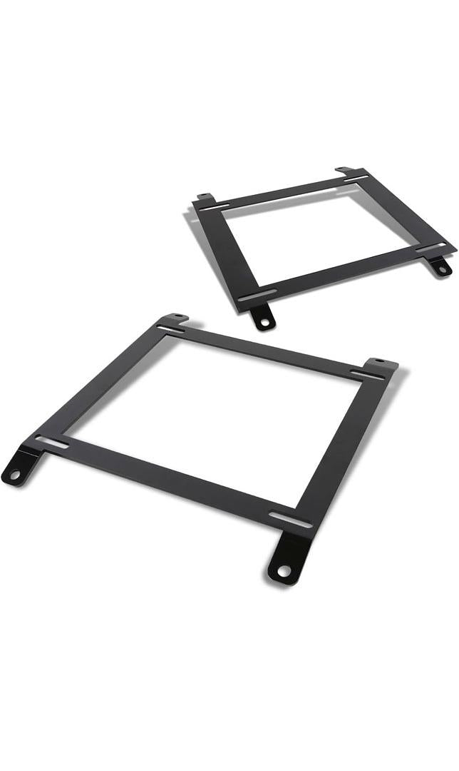 90-97 MIATA, BLACK PAIR OF LOW MOUNT RACING BUCKET SEAT MOUNT BRACKETS