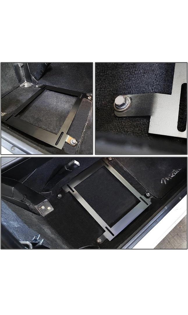 90-97 MIATA, BLACK PAIR OF LOW MOUNT RACING BUCKET SEAT MOUNT BRACKETS