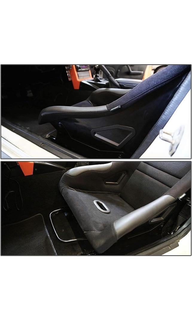 90-97 MIATA, BLACK PAIR OF LOW MOUNT RACING BUCKET SEAT MOUNT BRACKETS