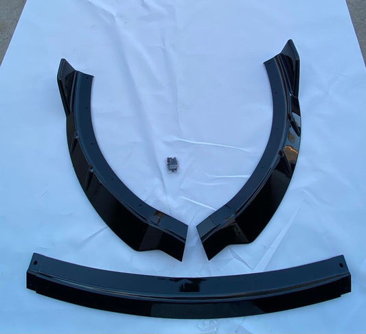 15-21 DODGE CHARGER 3PC GLOSSY FRONT BUMPER LIP