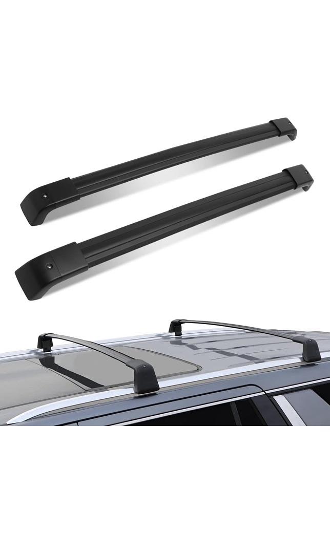 08-16 NISSAN X-TRAIL, BLACK PAIR ALUMINUM CAR ROOF RACK CROSS BARS