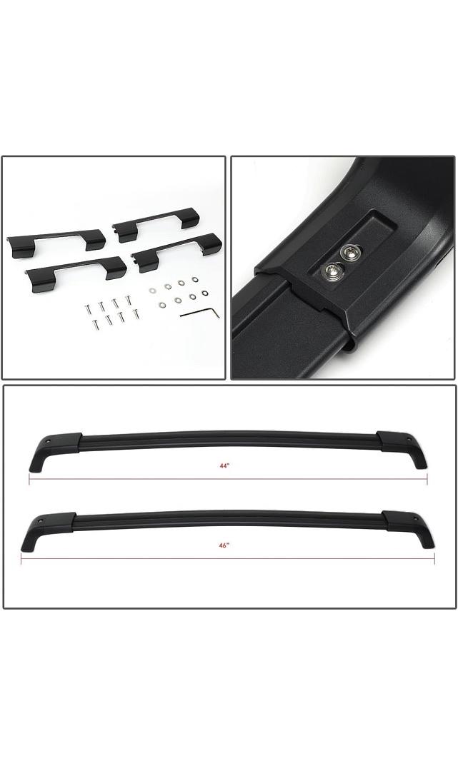 08-16 NISSAN X-TRAIL, BLACK PAIR ALUMINUM CAR ROOF RACK CROSS BARS