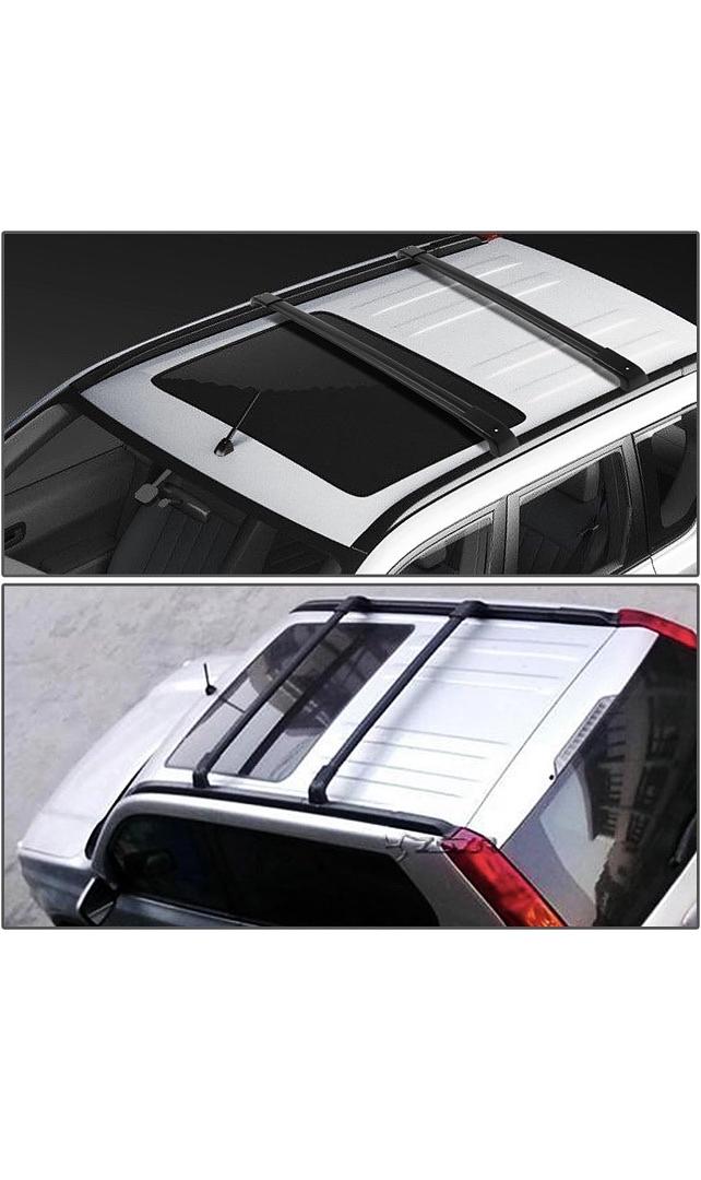 08-16 NISSAN X-TRAIL, BLACK PAIR ALUMINUM CAR ROOF RACK CROSS BARS