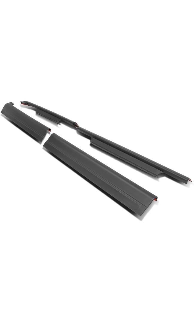 04-06 SIERRA/SILVERADO 1500,01-06 SIERRA/SILVERADO 2500HD 3500 CREW CAB PICKUP MATTE BLACK TEXTURED ROCKER PANEL/SILL PLATE COVER TRIM