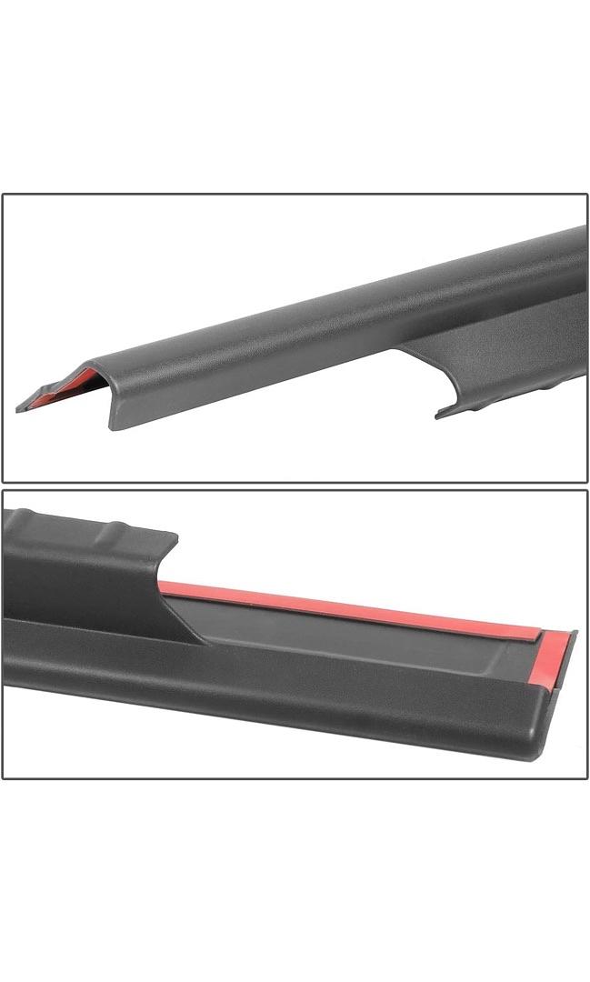 04-06 SIERRA/SILVERADO 1500,01-06 SIERRA/SILVERADO 2500HD 3500 CREW CAB PICKUP MATTE BLACK TEXTURED ROCKER PANEL/SILL PLATE COVER TRIM