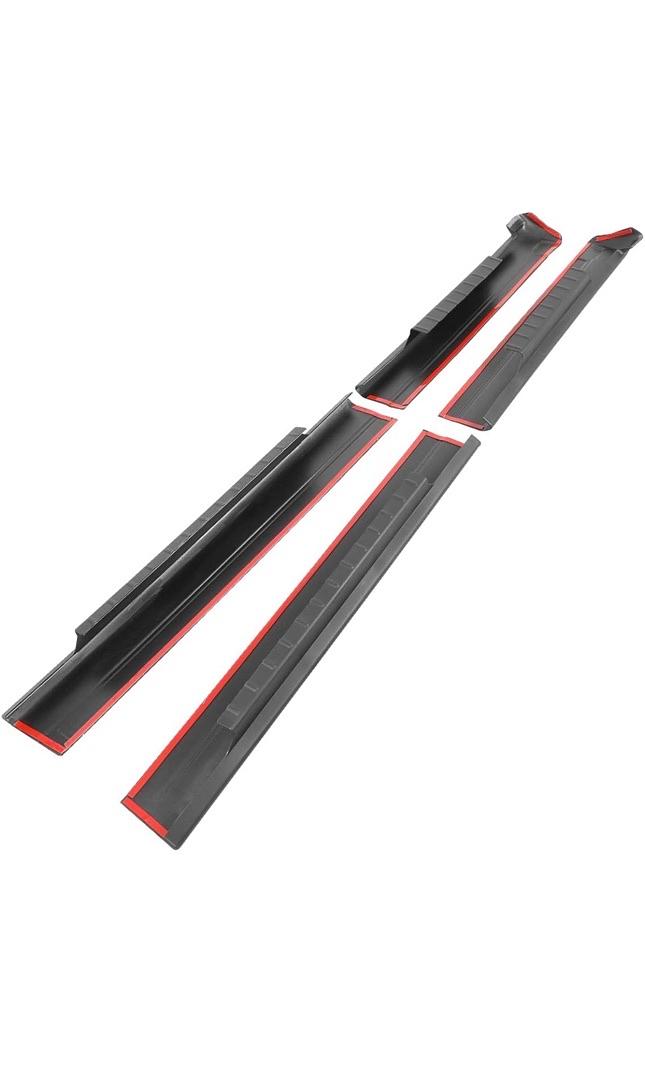 04-06 SIERRA/SILVERADO 1500,01-06 SIERRA/SILVERADO 2500HD 3500 CREW CAB PICKUP MATTE BLACK TEXTURED ROCKER PANEL/SILL PLATE COVER TRIM
