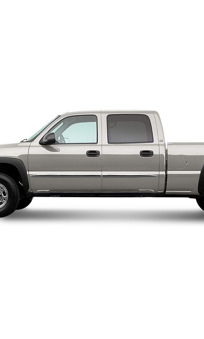 04-06 SIERRA/SILVERADO 1500,01-06 SIERRA/SILVERADO 2500HD 3500 CREW CAB PICKUP MATTE BLACK TEXTURED ROCKER PANEL/SILL PLATE COVER TRIM