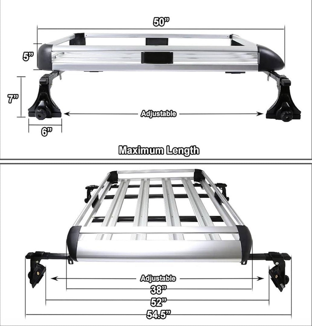 CARGO ROOF RACK CROSS BAR+CARRIER BASKET 50" X 38"