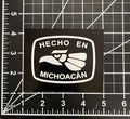 Hecho En Mexico Black Printed Adhesive Vinyl Sticker