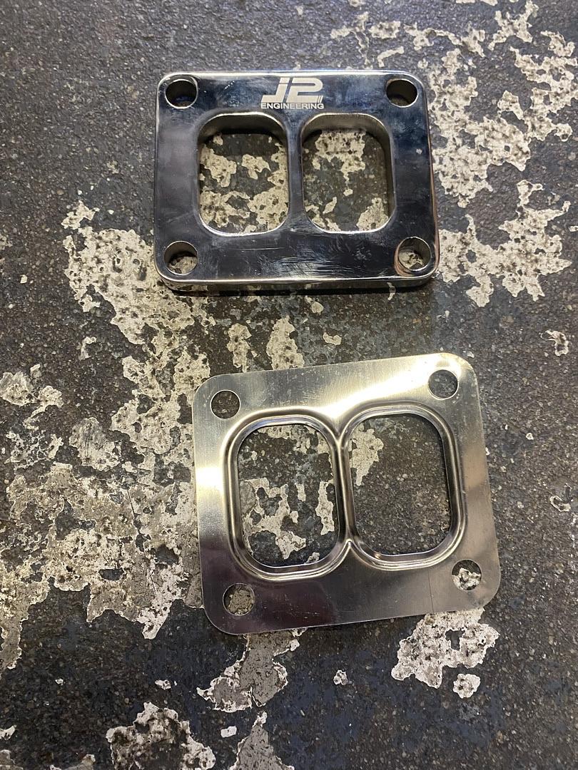 STAINLESS STEEL UNDIVIDED T4 TURBOCHARGER MANIFOLD TURBO INLET FLANGE ADAPTER PLATE 10MM THICK UNIVERSAL