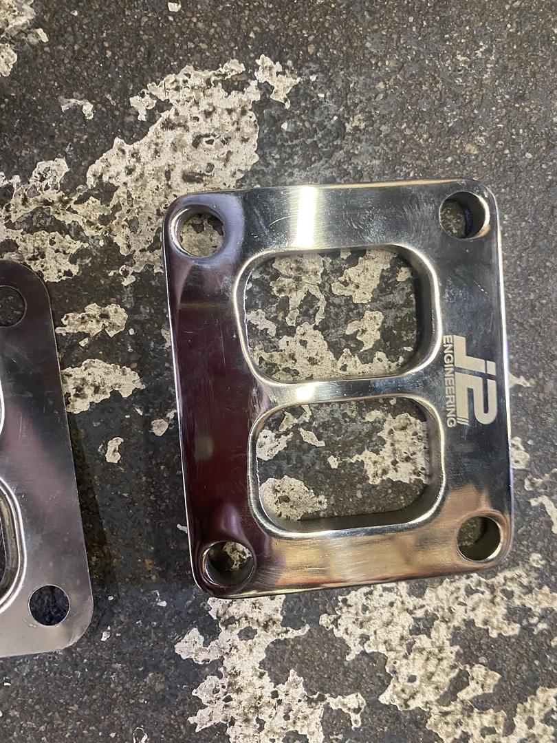 STAINLESS STEEL UNDIVIDED T4 TURBOCHARGER MANIFOLD TURBO INLET FLANGE ADAPTER PLATE 10MM THICK UNIVERSAL