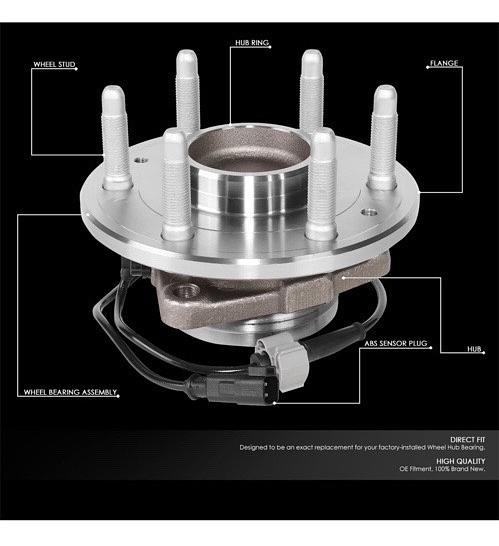 15-20 ESCALADE/SUBURBAN/TAHOE/YUKON, 14-19 SILVERADO 1500, 14-18 SIERRA 1500 FRONT WHEEL BEARING HUB ASSEMBLY W/SPEED SENSOR
