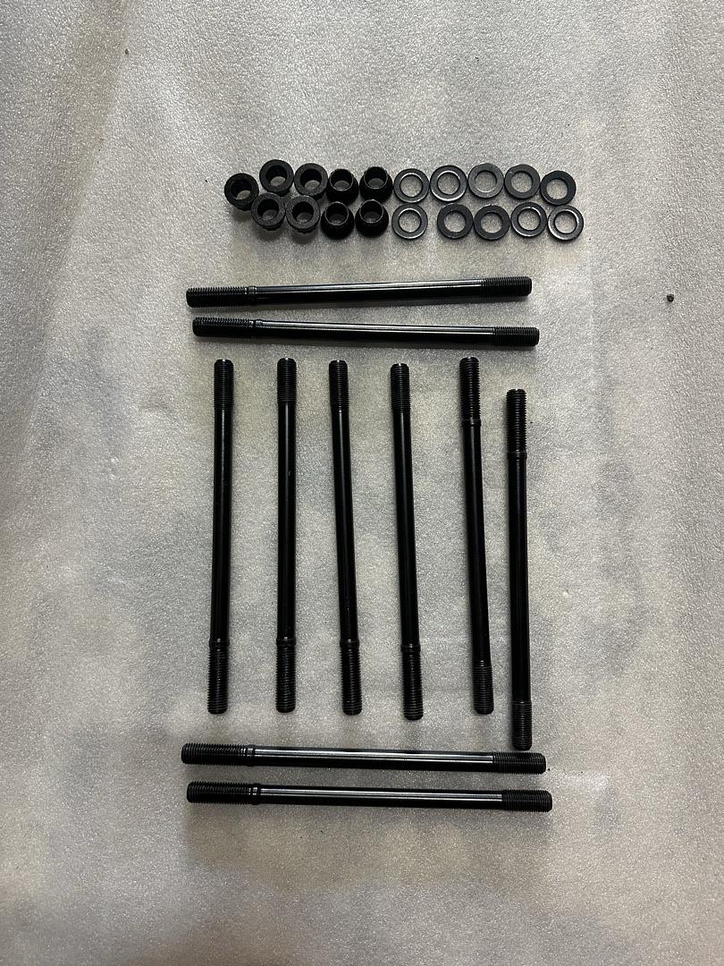 93-01 HONDA PRELUDE FITS H22 ENGINE MODELS CHROMOLY 12-POINT CYLINDER HEAD STUDS NUTS SET